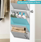 AOODA 10 Tier Clear Over the Door Shoe Organizer Storage, Deep Pockets Large - Image 3