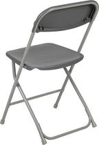 Flash Furniture Hercules Series Plastic Folding Chair - Grey - 2 Pack 650LB Weight Capacity Comfortable Event Chair-Lightweight Folding Chair - Image 6