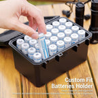 KIWIFOTOS 28 Slots 18650 Battery Organizer Case, IP67 Waterproof Protective - Image 2