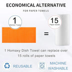 Homaxy 100% Cotton Terry Kitchen Towels, Checkered Designed, Soft and Super - Image 7
