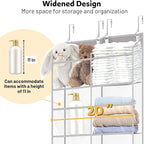 Over the Door Organizer 5 Tiers, Extra Large Behind Door Storage of 10 - Image 3