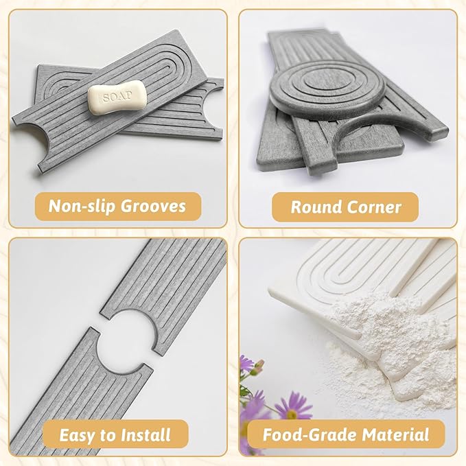 Diatomite Kitchen Sink Water Splash Guard, Modern Stylish Faucet Handle Drip - Image 6