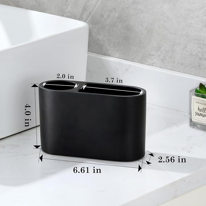 Luxspire Toothbrush Holder, 2 Slots Toothbrush and Toothpaste Holdersfor - Image 6