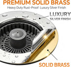 Solid Brass Body 3-in-1 Kitchen Sink Drain Strainer & Stopper, Heavy Duty Pop - Image 2
