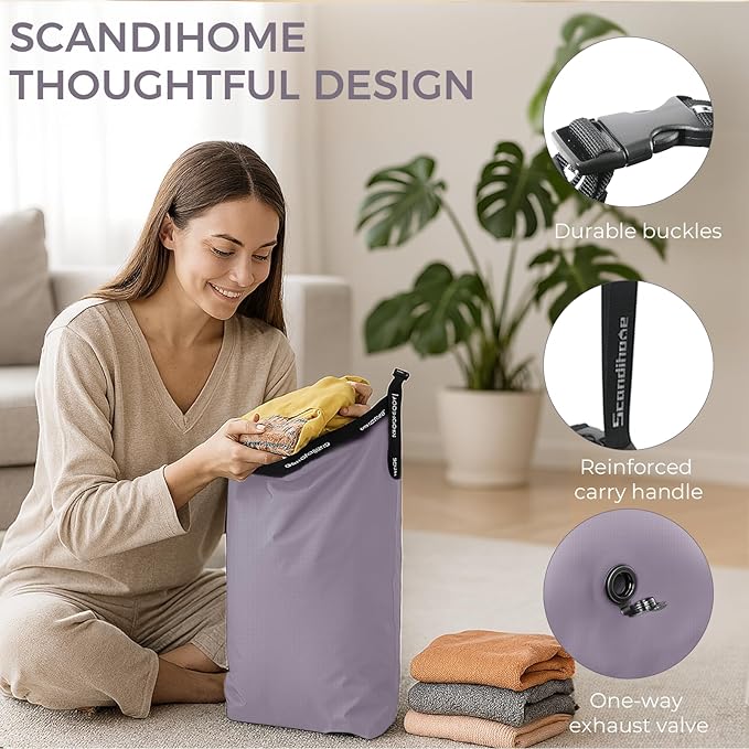 Travel Laundry Bag, Vacuum Compression Dirty Clothes Travel Bag Waterproof Wet - Image 5