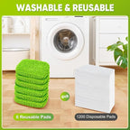 6-Pack Reusable Mop Pads Fit Swiffer Sweeper, Microfiber Cleaning Mop Pads - Image 4