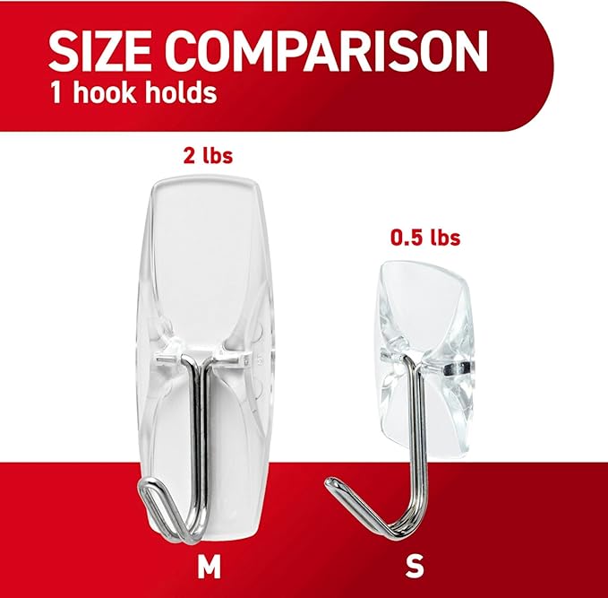Command Medium Clear Wire Toggle Hooks, 10 Wall Hook and 12 Strips, Damage-Free - Image 5