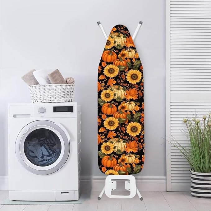 Fall Pumpkins Sunflower Leaves Durable Thick Ironing Board Covers Stain - Image 3