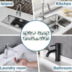 Watercolor Garland Flower Sink Splash Guard Faucet Mat Clover Leaves Super - Image 7