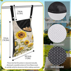 2 Pcs Sunflowers Print Clothespin Bag, Laundry Hanging Bag Fits Clothes Lines - Image 6