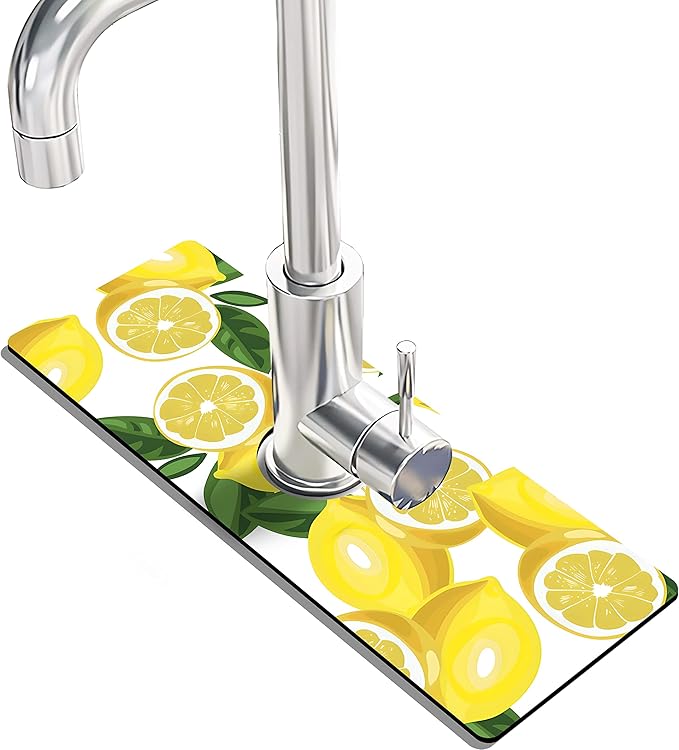 Kitchen Sink Splash Guard Faucet Mat Super Absorbent Fast Drying Mat Sink by THIDEAPE