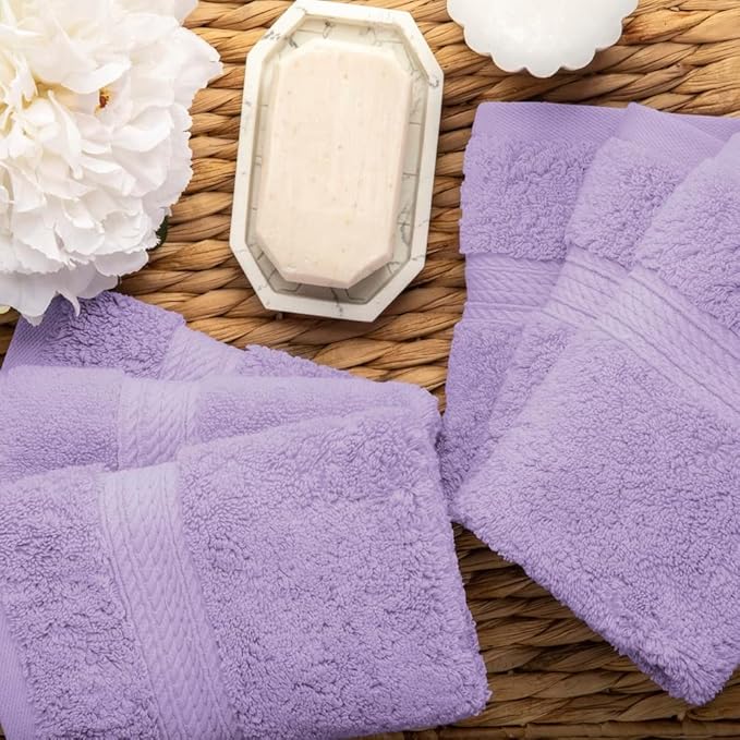 Superior Solid Egyptian Cotton Face Towel Set - Image 8
