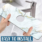 Marble Pattern Kitchen Sink Splash Guard Faucet Mat Gray Gold Marble Super - Image 5