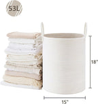 VIPOSCO Large Laundry Hamper, Tall Woven Rope Storage Basket - Image 5