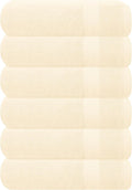 GLAMBURG Ultra Soft 6-Piece Hand Towel Set 16x28-100% Ringspun Cotton by GLAMBURG
