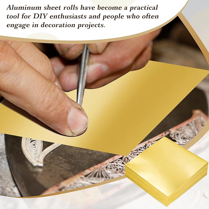 150 Packs Aluminum Metal Crafts DIY Foil 6 Inch x 6 Inch x 0.07 mm Thick - Image 3