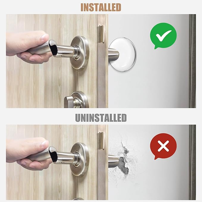 8 Pieces 2" Door Stoppers for Wall, Strong Adhesive Door Bumpers for Walls - Image 4