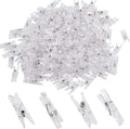 Aylifu Mini Clear Plastic Pegs, 200 Pieces Multi-Functional Mini Transparent by Aylifu