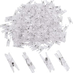Aylifu Mini Clear Plastic Pegs, 200 Pieces Multi-Functional Mini Transparent by Aylifu