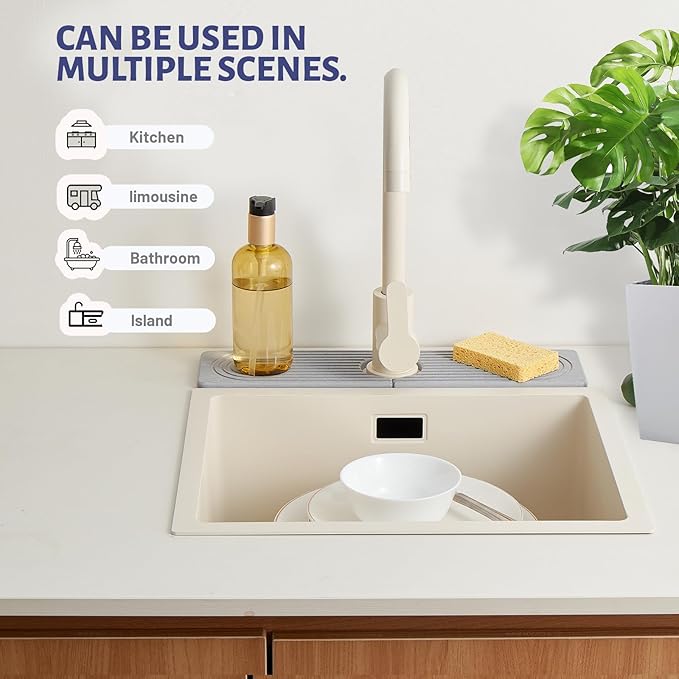 Stone Faucet Mat for Kitchen Sink，Super Absorbent Diatomite Fast Drying Stone - Image 7