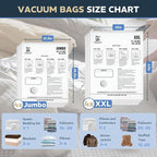 8 Pack Vacuum Storage Bags – 4 XXL & 4 Jumbo Vacuum Seal Bags - Image 2