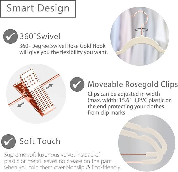 MIZGI Premium Velvet Pants Hangers - Image 3