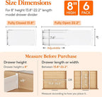 Lifewit 8" Tall 6 Pack Drawer Dividers, 35-56.5cm/13.8-22.2" Expandable Drawer - Image 3