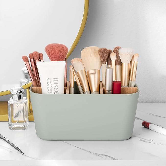 Toothbrush Holders for Bathrooms, Bamboo Tooth Brush Holder - Image 3