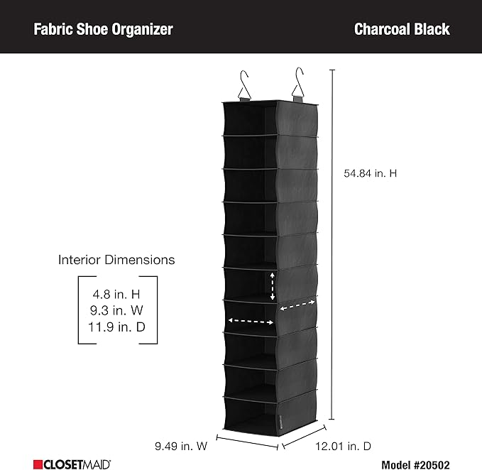 ClosetMaid 20502 10-Shelf Fabric Hanging Closet Organizer - Image 6