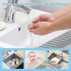 Silicone Sink Edge Protectors 4" x 24", Upgrade Kitchen Sink Splash Guards - Image 6