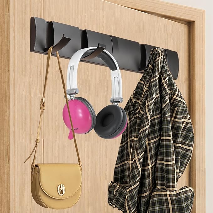 Folding Coat Hooks, Wall Mounted Coat Rack - Image 4