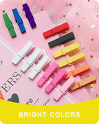Mini Clothes Pins Wooden Colored Small Clothespins - Image 9