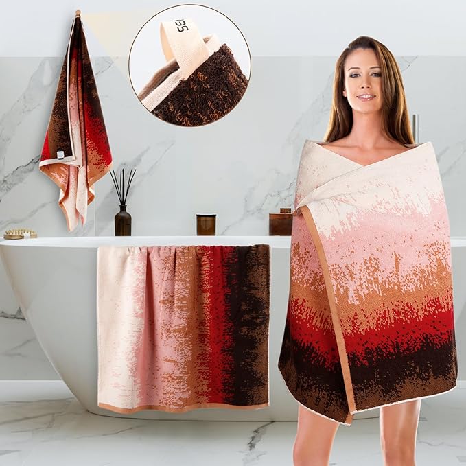 SEMAXE Luxury Bath Towel for Bathroom, 100% Cotton Towel - Image 2