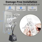 Antimbee 12-Pack No Drill Needed Curtain Rod Brackets, Self Adhesive Rod Holders - Image 5