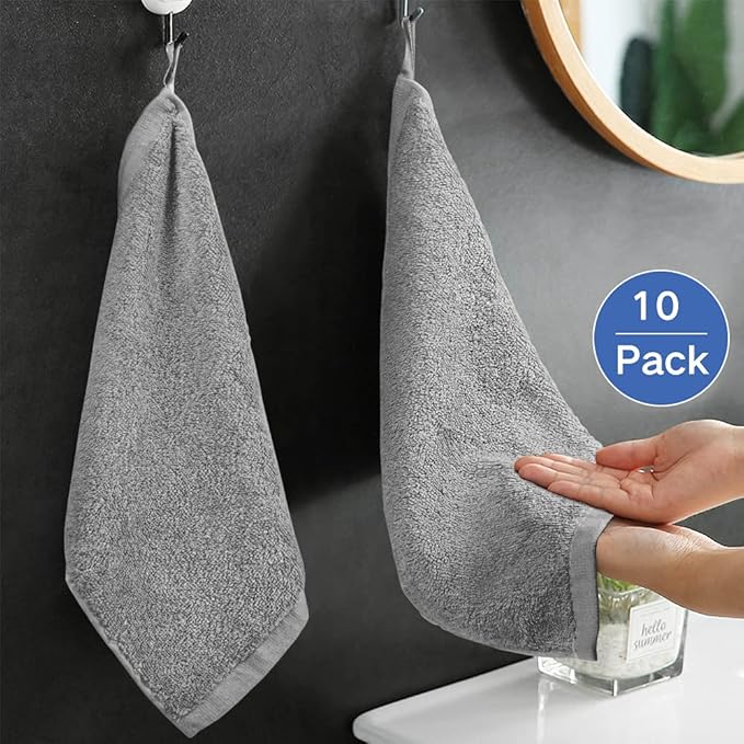 Yoofoss Luxury Washcloths Towel Set 10 Pack Baby Wash Cloth - Image 4