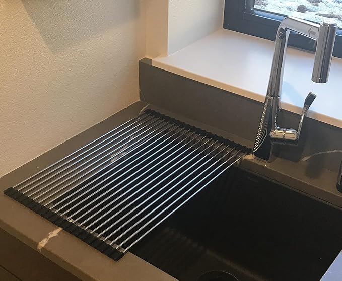 Ahyuan Roll up Dish Drying Rack Over The Sink Kitchen Roll up Sink Drying Rack - Image 3