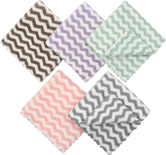 Microfiber Cleaning Cloth Lint Free Cleaning Rags, 10 Pack Fast Drying Dish Rags - Image 3