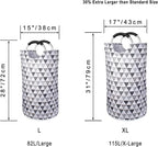 Dalykate Extra Large Laundry Basket 115L Collapsible Oxford Fabric Laundry - Image 2