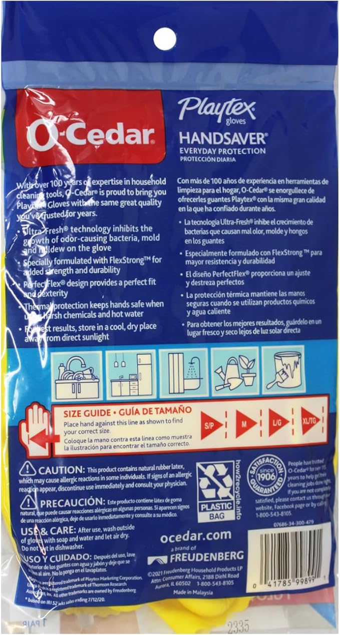 PLAYTEX HandSaver Reuseable Rubber Cleaning Gloves, Everyday Protection - Image 9