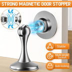 Magnetic Door Stoppers 4 Pack, Stainless Steel Magnetic Door Stop, Wall & Floor - Image 2