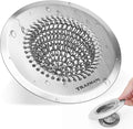 TRAPMATE Shower Drain Hair Catcher, 4.4" Easy Clean Bathtub Drain Hair Catcher by TRAPMATE