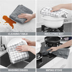 Homaxy Premium Cotton Kitchen Towels 16"x 28", Large Natural Ring Spun 390 GSM - Image 4
