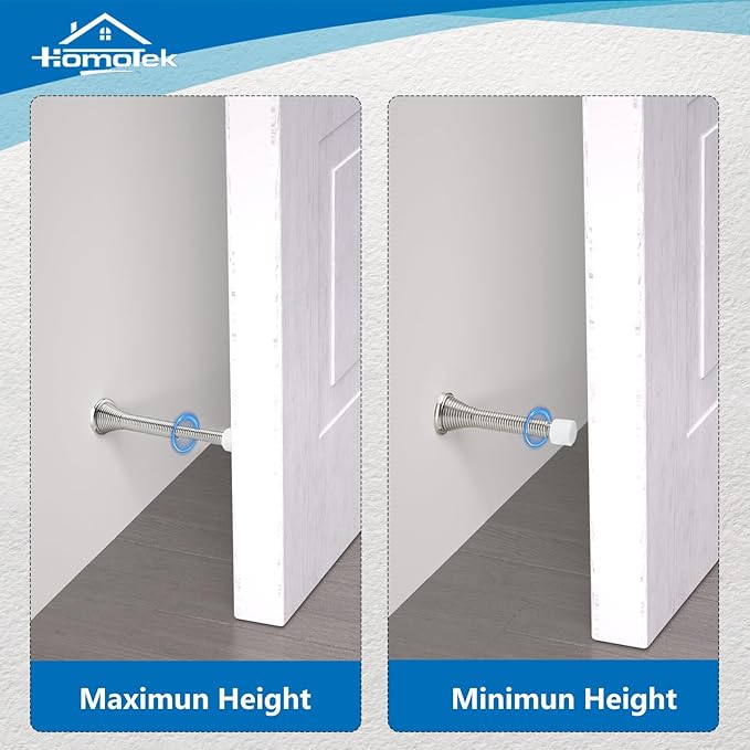 HOMOTEK 10 Pack Telescoping Spring Door Stoppers, Extended from 3-1/8 to 4-1/4 - Image 5