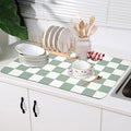 Coffee Mat Checkered Dish Drying Pad by Unknown