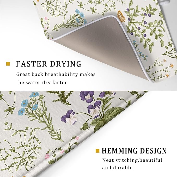 Kawani Wild Flowers Plant Dish Drying Mats - Image 3