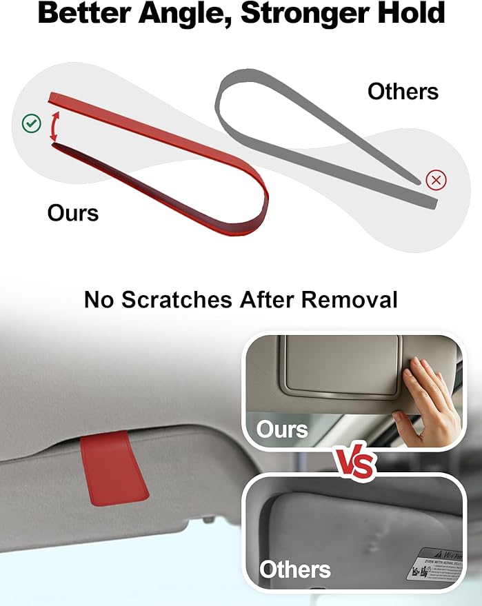 Patented Leather Car Air Freshener Visor Clip, Compatible - Image 4