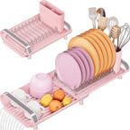 TOOLF Small Dish Drying Rack, Mini Expandable Compact Dish Rack, Slim by TOOLF