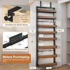 8-Tier Over The Door Pantry Organizer, Heavy-Duty Metal Wall Mount or Hanging - Image 2