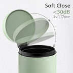 TIPGO Small Trash Can with Lid Soft Close, 4.5 Liters / 1.2 Gallon Bathroom - Image 2