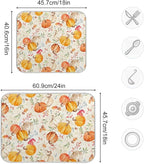 Autumn Fall Dish Drying Mat for Kitchen Counter Watercolor Pumpkin Maple Leaf - Image 5